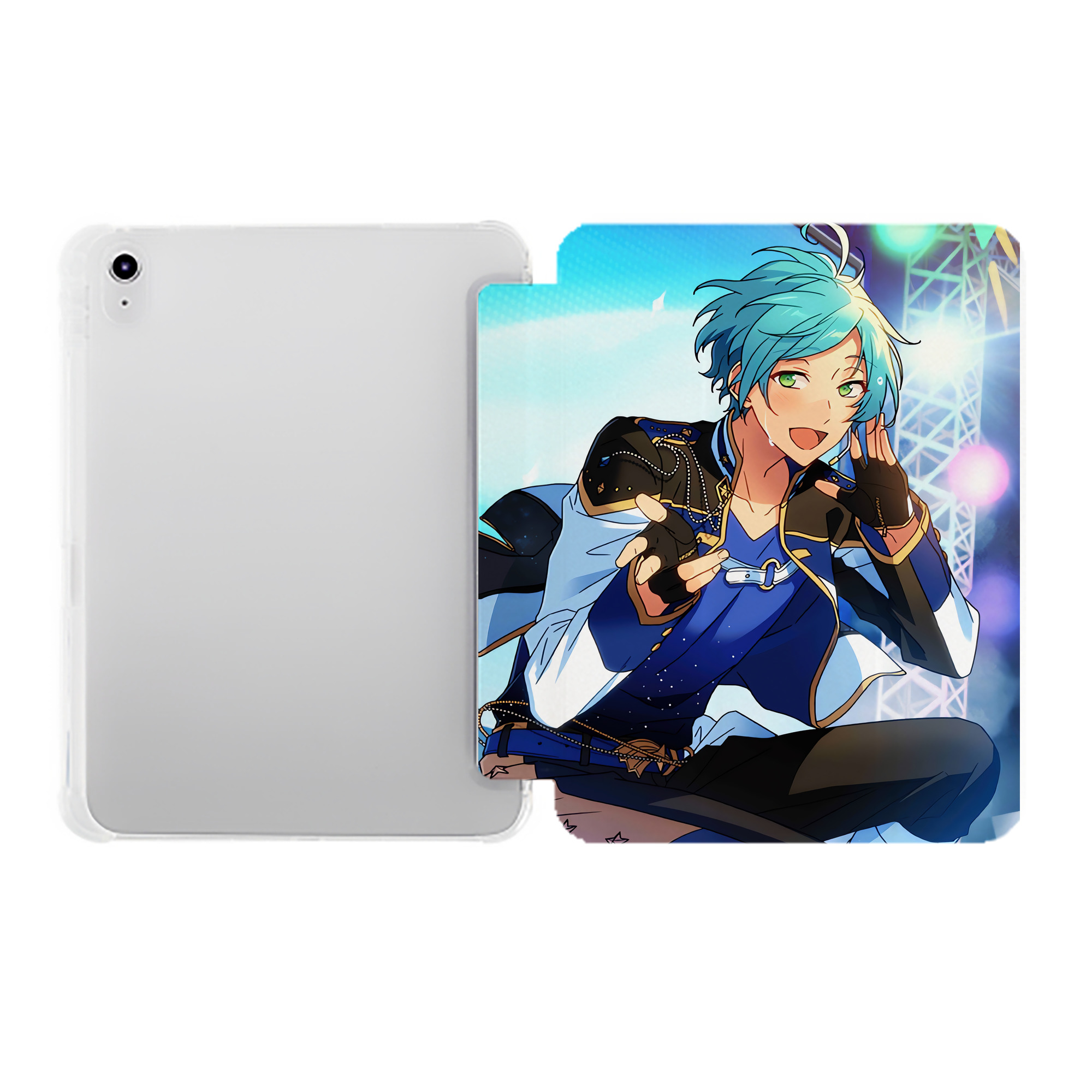 （画像用） あんさんぶるスターズ! Ensemble Stars IPad ケース ペン収納付き 三つ折りスタンド PUレザー×シリコン 対応機種9.5/10.5/10.9インチ